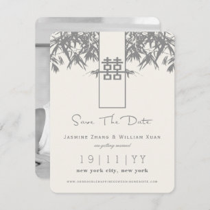 Convites Zen Bamboo Dupla Felicidade Chinesa Salva A Data