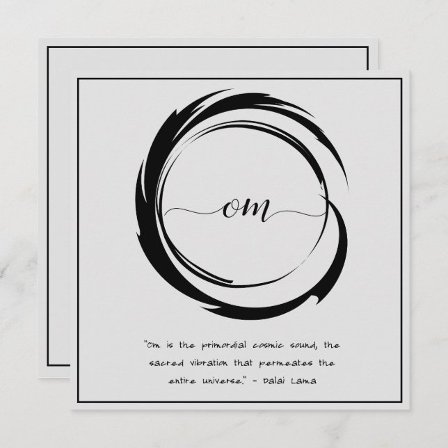 Convites Zen Citação: Sabedoria e Meditação (Frente/Verso)