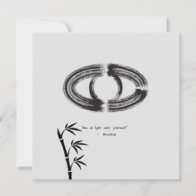 Convites Zen Citação: Sabedoria e Meditação (Frente)