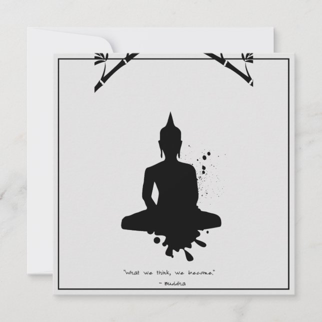 Convites Zen Citação: Sabedoria e Meditação (Frente)