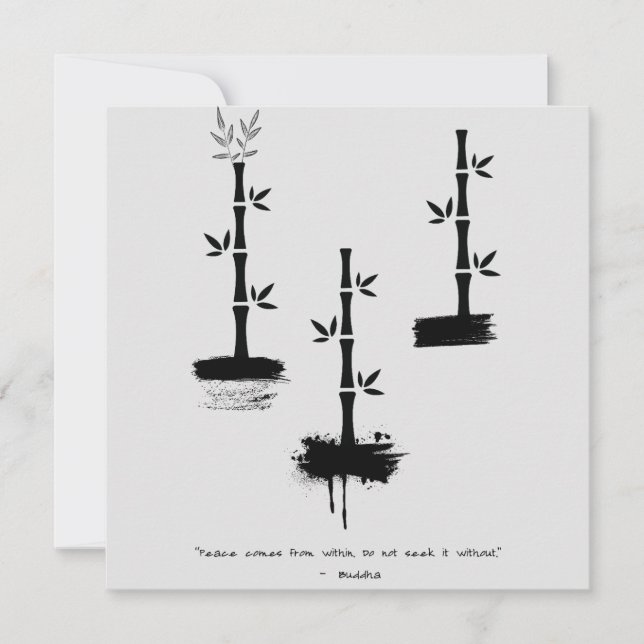 Convites Zen Citação: Sabedoria e Meditação (Frente)