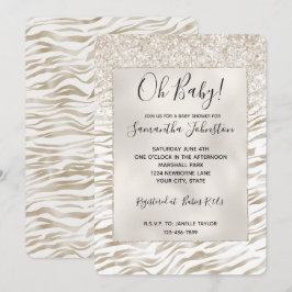 Convites Zen Cream White Cacau Castanho Leve Zebra Impressã