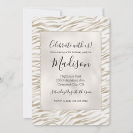 Convites Zen Cream White Ccoa Castanho Zebra