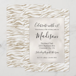 Convites Zen Cream White Ccoa Castanho Zebra
