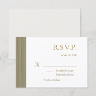 Convites Zen olive gold white sutil stritis casamento RSVP
