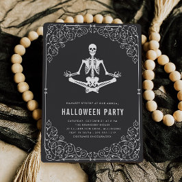 Convites Zen Skeleton Halloween Party