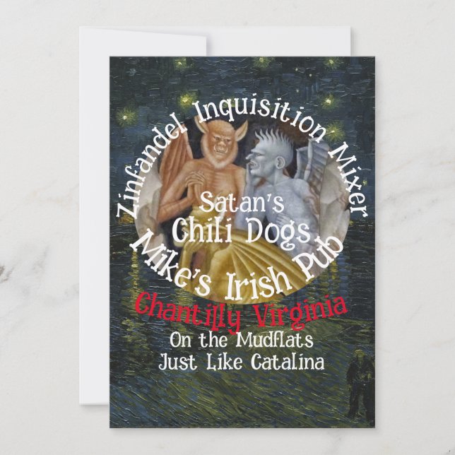 Convites Zinfandel Inquisition Mixer Chantilly Virginia (Frente)
