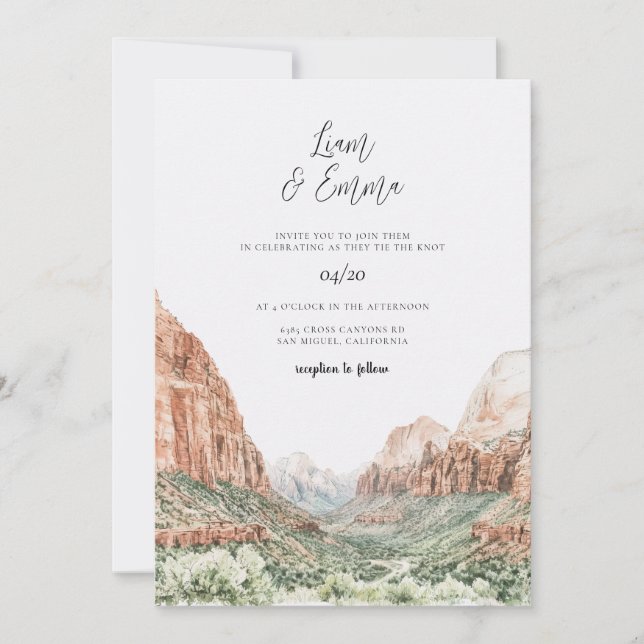 Convites Zion Wedding Invitation (Frente)