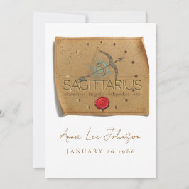 Convites ZODIAC - Sagittarius - Personalized Birthday Card