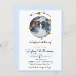 Convites Zodíaco Sobre O Chá de fraldas Da Lua