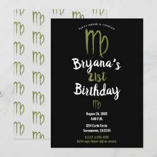 Convites Zodíaco VIRGEM Agosto Setembro Aniversário Astrolo