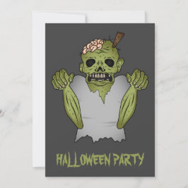 Convites Zombie Cartoon Assustadora Na Festa De Halloween D