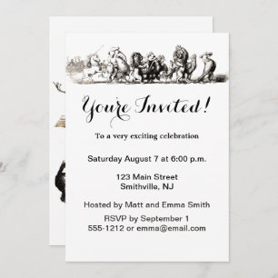 Convites Zoológico do Elefante Unicórnio