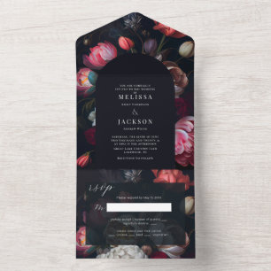 Convocação de Arch Floral de Casamento Moody Peony