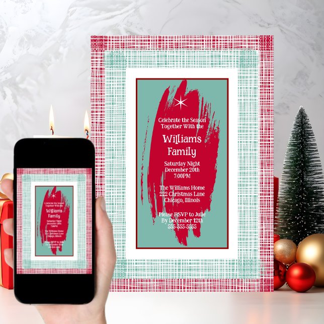 Convocação de Férias de Natal Reunindo Convite Sta (Criador carregado)