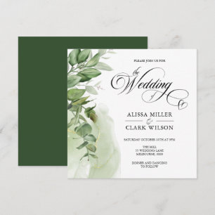 Convocação para Casamento Dourado de Eucalyptus