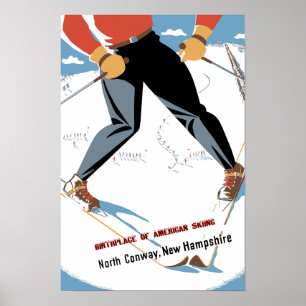Conway norte, poster de viagens de New Hampshire