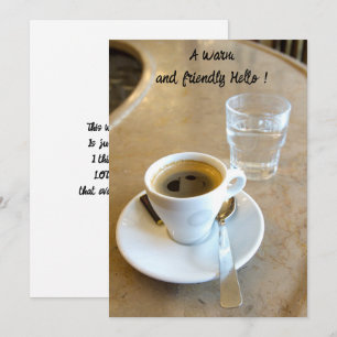 Cooffe com cartão plano de melhor amigo