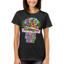 Cookie Baking Crew Gingerbird T-Shirt de Natal
