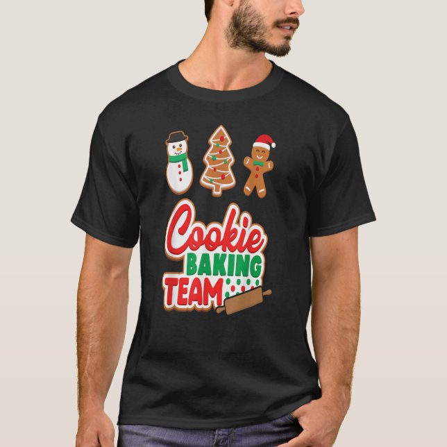 Cookie Baking Team Camisa A Família Xmas Da Tripul (Frente)