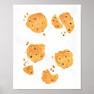 Cookie Crunch Watercolor Poster