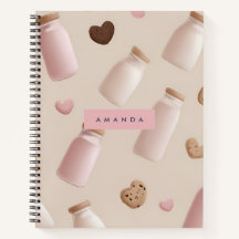 Cookie-rosa-branca e leite de morango personalizad