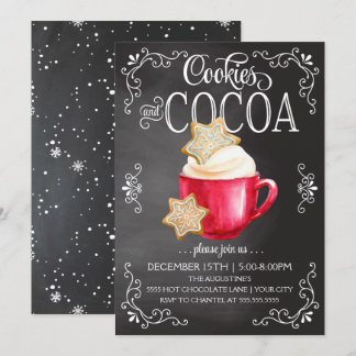 Cookies & Cacau - Convite para Chocolate Quente