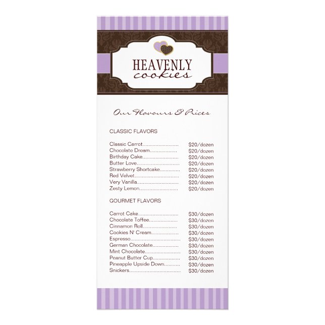 Cookies / Cartão para rack de padaria (Frente)