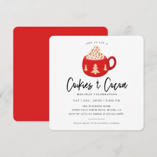 Cookies e Convite de festas de Natal de Cacau