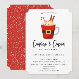Cookies e Convite de festas de Natal de Cacau