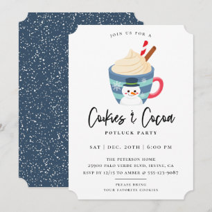 Cookies e Convite de festas de Natal de Cacau