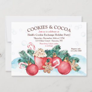 Cookies e Convite de festas de troca de cookies co