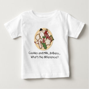 Cookies e Leite... Camiseta Infantil de Mangas Lon