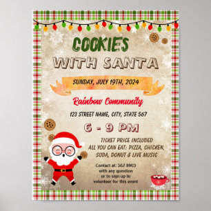Cookies editáveis com poster de folheto de Papais
