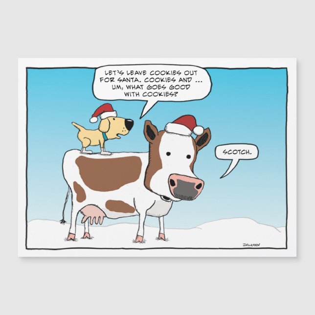 Cookies engraçados e uísque para Papais noeis no N (Frente)