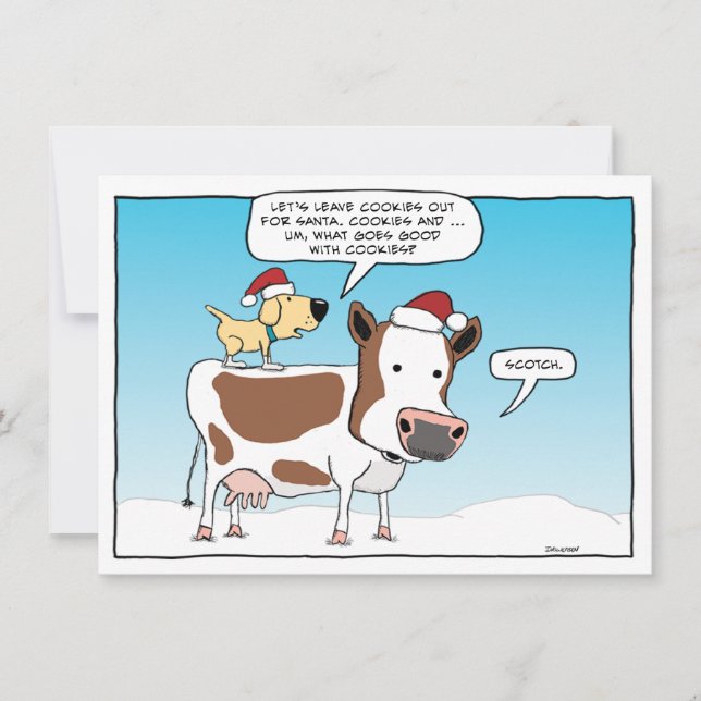 Cookies engraçados e uísque para Papais noeis no N (Frente)