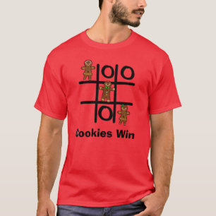 Cookies Gingerbis Tic Tac Toe T-Shirt de Natal