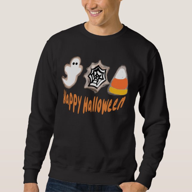 Cookies Halloween Baker Fazendo Camiseta Preta (Frente)