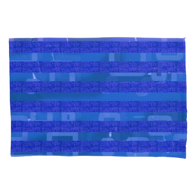Cool Blue Geometric Stripes (Frente)