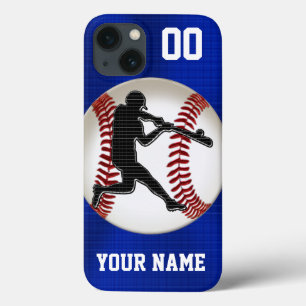 Cool Boys Blue PERSONALIZED Baseball Phone Cases