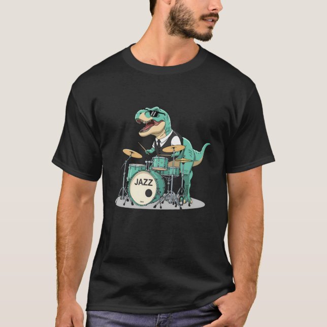 Cool Dino Percussionist Tee t-shirt  (Frente)