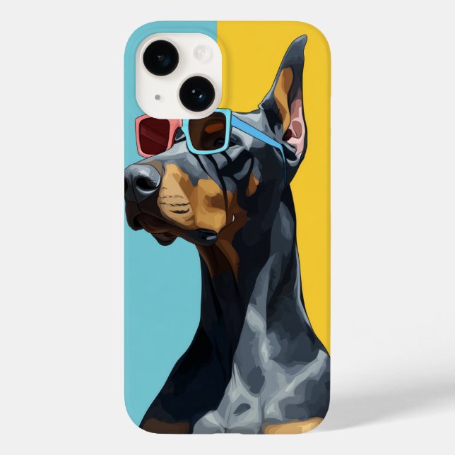 Cool Doberman with sunglasses (Verso)