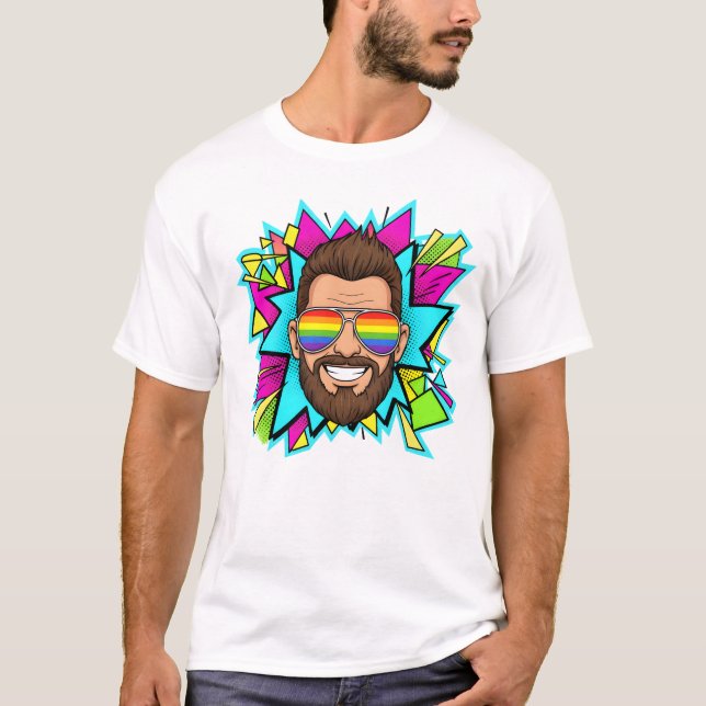 Cool Gay T-Shirt | Gay Pride Shirt for Men | LGBTQ (Frente)