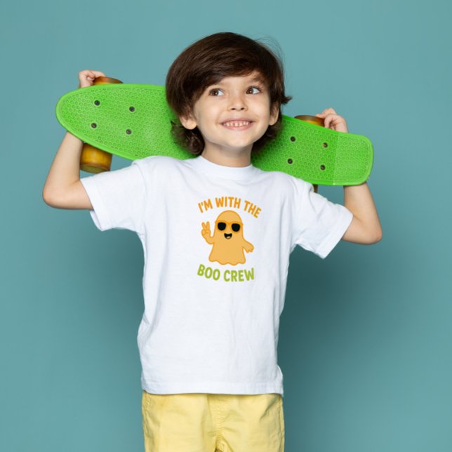 Cool Ghost Halloween T-Shirt | Funny Kids Tee (Criador carregado)