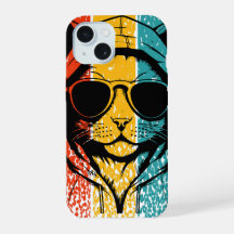 Cool Retro Cat with Sunglasses