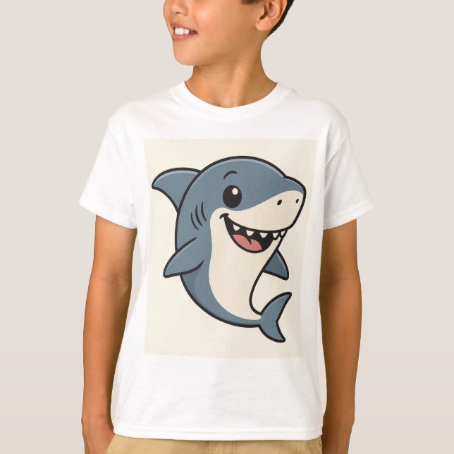 Cool Shark with Sunglasses T-Shirt (Frente)