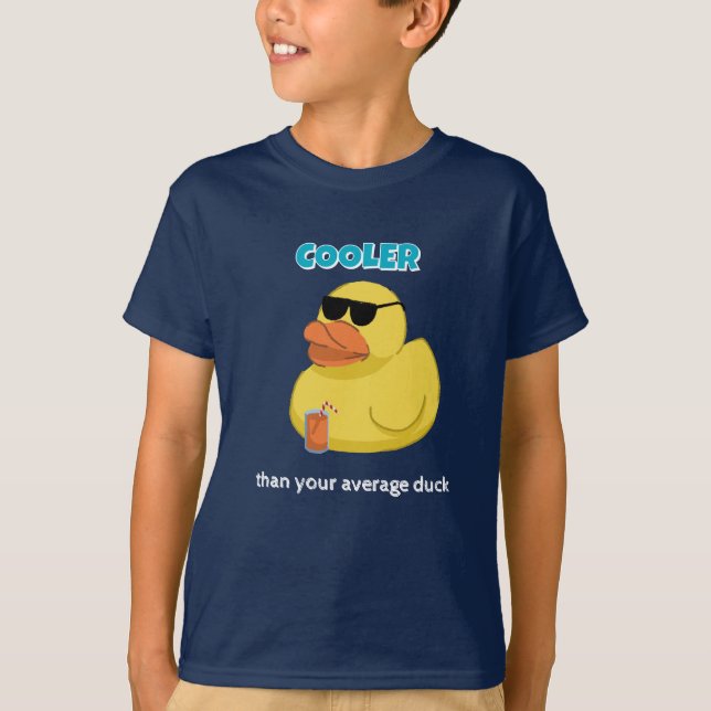 Cooler Than Your Average Duck Funny T-Shirt (Frente)