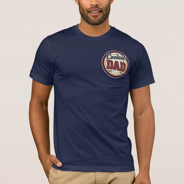 Coolest Dad Vintage Crest T-shirt (Frente)