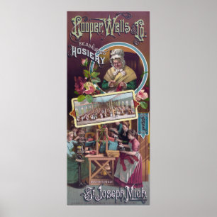 Cooper, Wells & Co. Poster de hospedaria sem costu