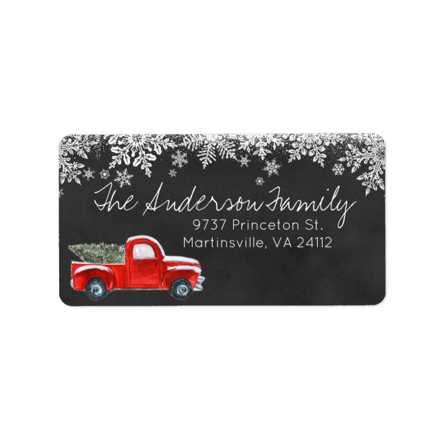 Coordenando a etiqueta de endereço de Natal (Frente)